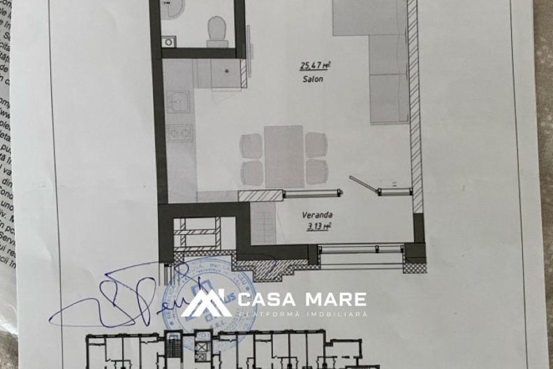Spre vânzare apartament tip studio | Botanica, bd. Dacia 59 1