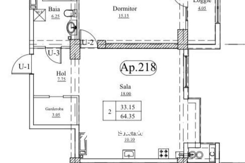 Apartament cu 2 camere, 64 m², Botanica, Chișinău 4