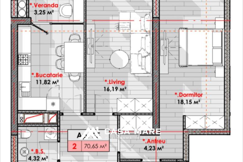 Apartament cu 2 odăi de vânzare – Complex „Smart Home”, Bloc J | Dezvoltator: Lagmar Impex! 5