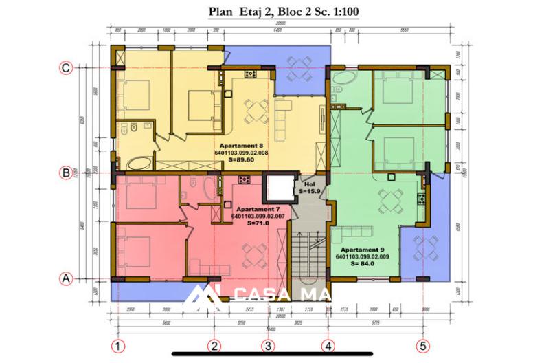 Apartament cu 2 camere, 84 m², Orhei 3