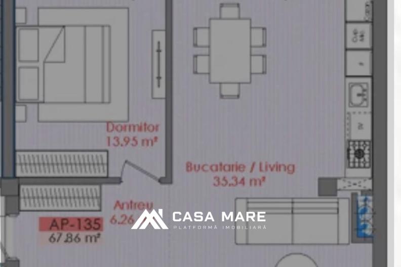 Vânzare apartament cu 2 camere | 67 m² | Dumbrava, str. Durlești, 14 5