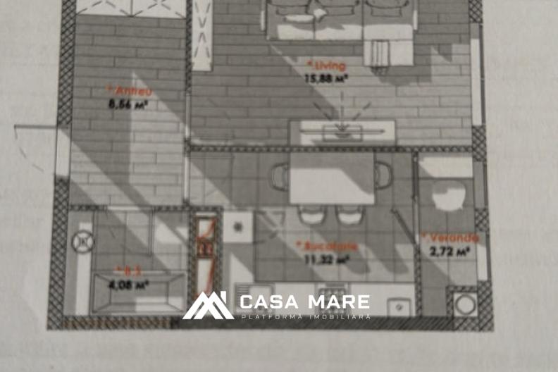 Apartament cu 1 cameră, 43 m², Centru, Chișinău 2