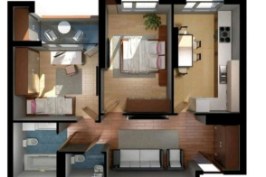 Spre vânzare apartament cu 2 camere | 42 m² | Ialoveni, s. Piatra Albă, str. Doina, 25