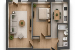 Vânzare apartament cu 2 camere | 43 m² | Botanica, str. Hristo Botev, 7/2