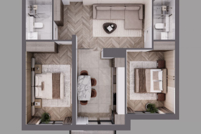 Spre vânzare apartament în bloc nou | Căușeni, varianta albă