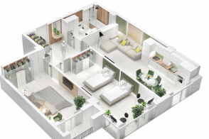 Apartament spre vânzare | 76 m² | Chișinău, Telecentru, str. Nicolae Testemițanu 12A